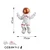 Wallity Zidna dekoracija Peace Sign Astronaut-3, 35cmx47cmx10cm, Bela