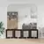 Vrata za pse s postoljem 4 pcs Crni hrast 60 x 60 cm