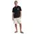 QUIKSILVER Funkcionalna majica Evo Learning From Nature kit/črna/bela