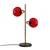 Opviq Stona lampa Benek-15-14561, 36x18x58 cm, IP20, Zlatno-crvene boje