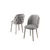 Hanah Home set trpezarijskih stolica Axle 8 kom, siva tkanina Babyface, hromirane metalne noge