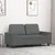Vidaxl Dvosed temno siv 120 cm blago