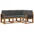 Set vanjskih sofa 4 kom. Prirodna i antracit