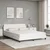 Vidaxl Posteljni okvir Dover bel 160x200 cm umetno usnje