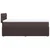 Vidaxl Box spring postelja z vzmetnico temno rjava 90x200 cm blago