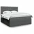 Vidaxl Box spring postelja z vzmetnico temno siva 180x200 cm blago