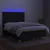Vidaxl Box spring postelja z vzmetnico LED črna 140x200 cm blago