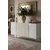 Hanah Home komoda Poli 150, 150 cm, bela / travertin / srebrna