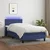 Vidaxl Box spring postelja z vzmetnico LED modra 80x200 cm blago