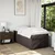Vidaxl Box spring postelja z vzmetnico temno rjava 100x200 cm blago