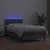 Vidaxl Box spring postelja z vzmetnico LED siva 100x200cm umetno usnje