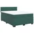Vidaxl Box spring postelja z vzmetnico temno zelena 160x200 cm žamet