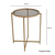 Hanah Home Klub sto 50x60??x50cm Zlatno-Sivi