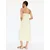 Pull&Bear Poletna obleka kari/pastelno rumena/bela