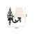 Opviq Zidna lampa Claire, 15x10x13cm, IP20, Krem-crna