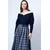 Trend Alacati Stili Ženska bluza dugih rukava ALC-019-053-BLZ, V-izrez, Teget