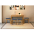 HANAH HOME Vina Mini 06 1048 Oak Dark Blue set : sto, stolice i klupa