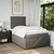 Vidaxl Box spring postelja z vzmetnico taupe 120x200 cm blago