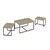 Hanah Home klub sto Levada 9306, 90,45,45 cm, hrast Bona