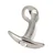 SuperLove Metal Prostate Plug Silver-Clear Gem Small