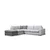 Atelier del Sofa Ugaona garnitura Loop 1 95x85x246cm Siva