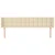 Vidaxl Vzglavje z ušesi krem 183x16x78/88 cm blago