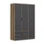 Hanah home Ormar Elina 140x208x52cm Antracit-Bež
