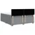 Vidaxl Box spring postelja z vzmetnico svetlo siva 200x200 cm blago