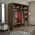 Hanah home Ormar Kale 180x190x52cm Bež