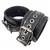 SuperLove Matrix Leather Handcuffs Black