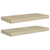 Plutajuće zidne police 2 kom boja hrasta 60 x 23,5 x 3,8 cm MDF