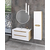 WAVE Vanity Unit 89,7x45x47,8cm, leva/bela/oak Alabama - Bela; rjava - 90x45x48 cm - Sapho - WAVE - 24 - MDF/laminat - 900 - 450 - 480 - 14