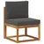 Set vanjskih sofa 6 pcs Prirodna i antracit Čvrsto drvo akacije