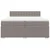 Vidaxl Box spring postelja z vzmetnico taupe 200x200 cm blago