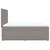 Vidaxl Box spring postelja z vzmetnico taupe 160x200 cm blago