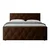 Livetastic BOXSPRING POSTELJA 180 cm  x 200 cm , les, kovina, tekstil rjava