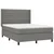 Vidaxl Box spring posteljni z vzmetnico temno siv 140x190 cm blago