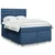 Vidaxl Box spring postelja z vzmetnico modra 160x200 cm blago