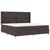 vidaXL vidaXL Box Spring postelja z vzmetnico in LED temno rjava 200x200 cm tkanina, (22049290)