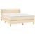 Vidaxl Box spring postelja z vzmetnico krem 140x190 cm blago