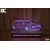 Black Cut 3D Lampa Roze