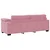 vidaXL Trosed roza 220x77x82 cm žamet