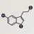 WallXpert metalni zidni ukras 5113, strukturna formula molekula serotonina, 45 x 32 cm, crni