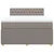 Vidaxl Box spring postelja z vzmetnico taupe 140x200 cm blago