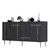 Hanah Home Konzola Line KB150, 150x75x35 cm, Antracit-srebrne boje