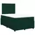 vidaXL Box spring postelja z vzmetnico temno zelena 120x200 cm žamet