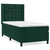 vidaXL Box spring postelja z vzmetnico temno zelena 80x200 cm žamet