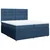 vidaXL vidaXL Box spring postelja z vzmetnico modra 200x200 cm blago, (21305385)