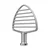 Pastry beater for 5.6 L, 6.6 L and 6.9 L bowls, stainless steel - Kitc