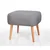 Atelier del Sofa Tabure 50x43x42cm, Sivo